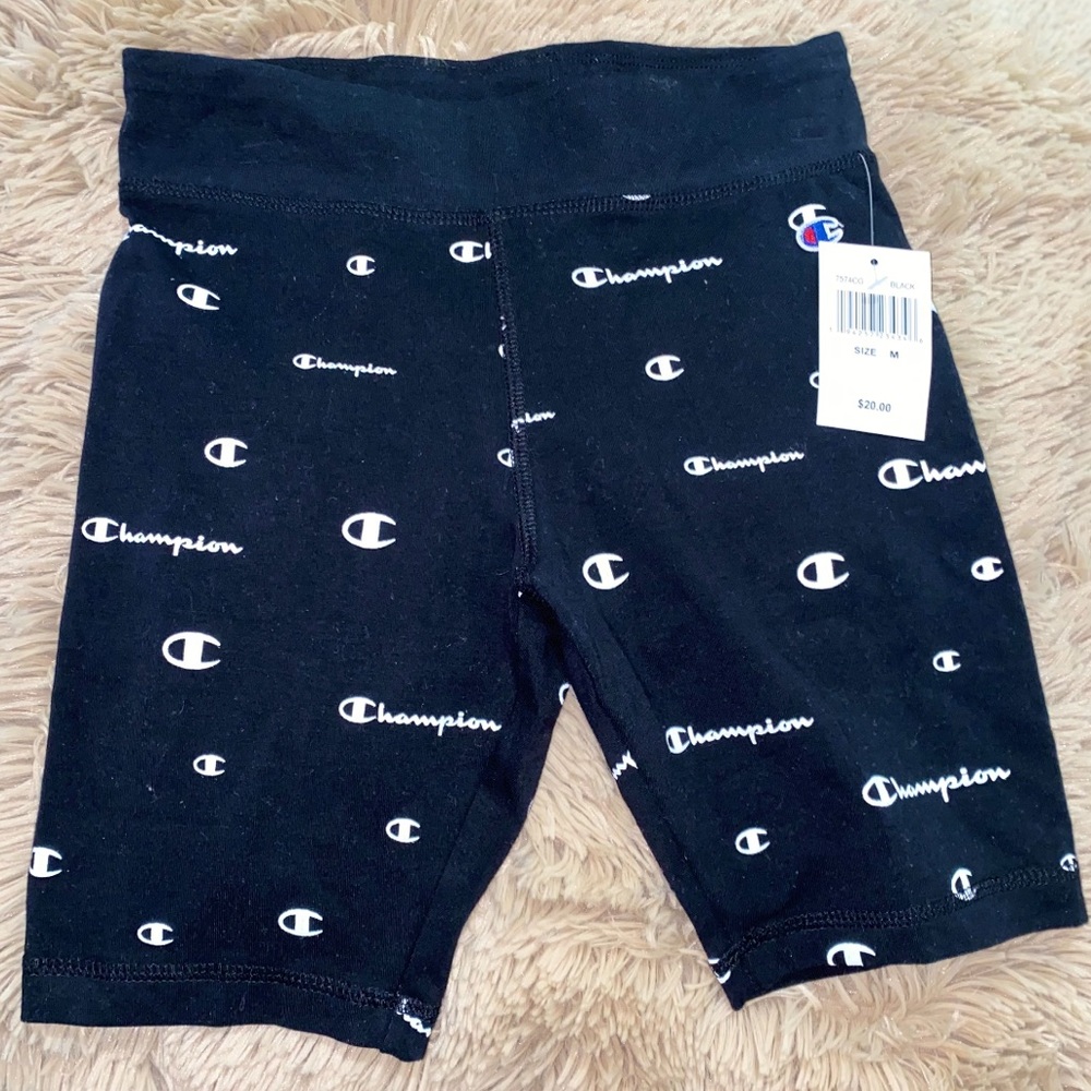 Champion Girl's Allover Logo Bike Shorts